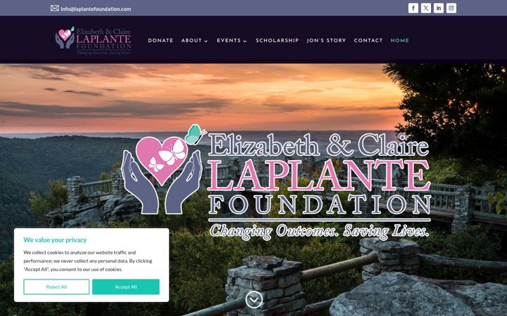 Screenshot of laplantefoundation.com