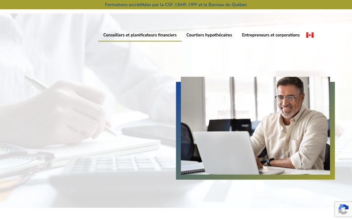 Screenshot of laplateformedexcellence.ca