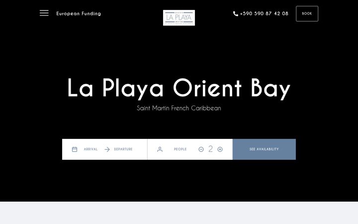 Screenshot of laplayaorientbay.com