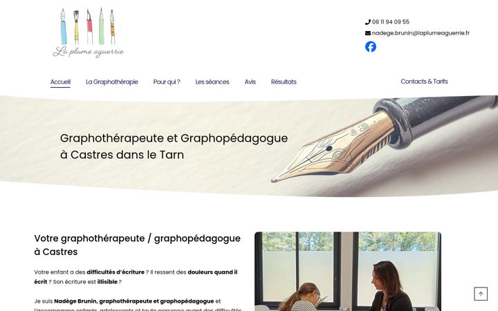 Screenshot of laplumeaguerrie.fr