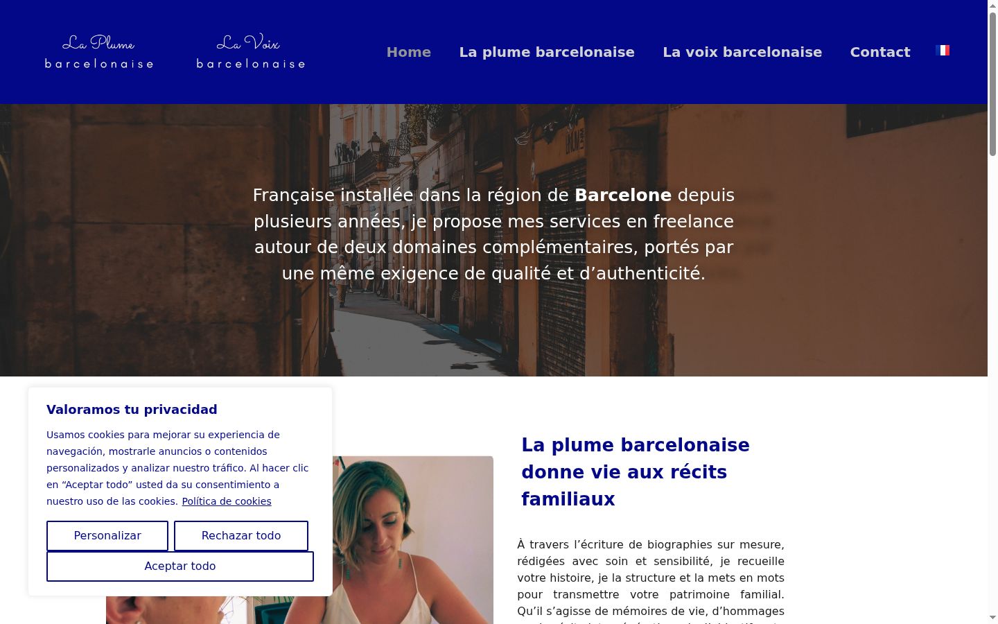 Capture d'écran de la bannière de consentement affichée avant toute interaction