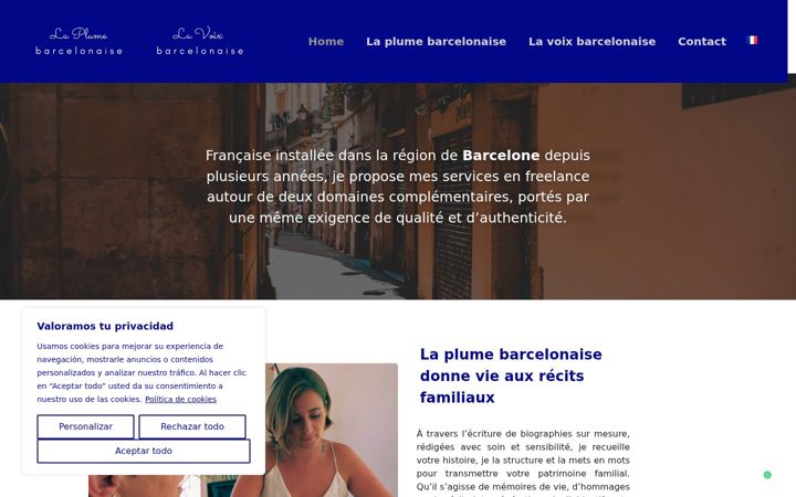 Screenshot of laplumebarcelonaise.com
