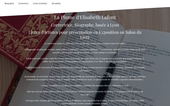 Screenshot of laplumedelisabethlafont.fr
