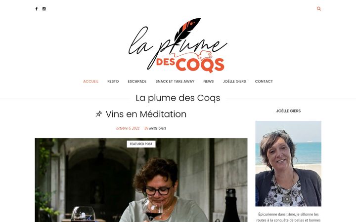 Screenshot of laplumedescoqs.be