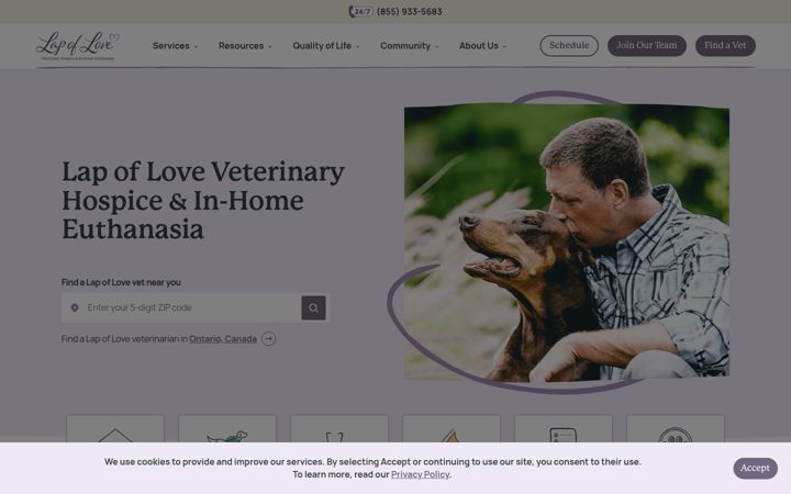 Screenshot of lapoflove.com