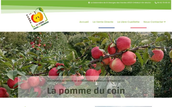 Screenshot of lapommeducoin.fr