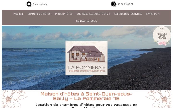 Screenshot of lapommeraie76.fr