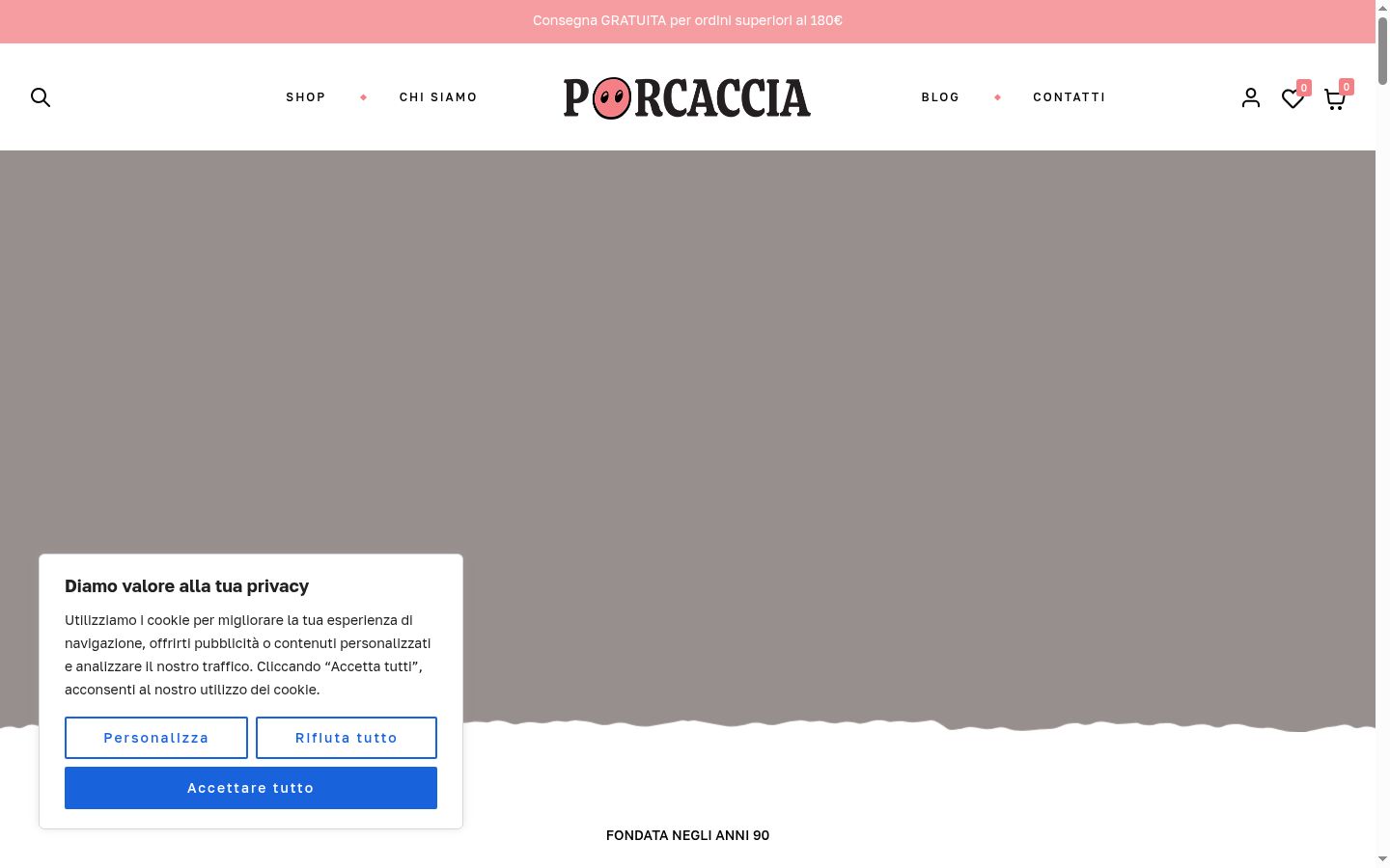 Snímek obrazovky baneru souhlasu zobrazeného před jakoukoli interakcí