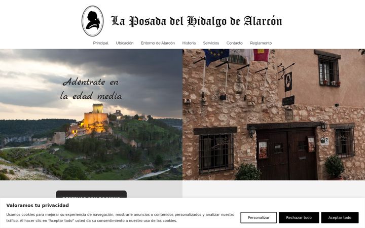 Screenshot of laposadadelhidalgodealarcon.com