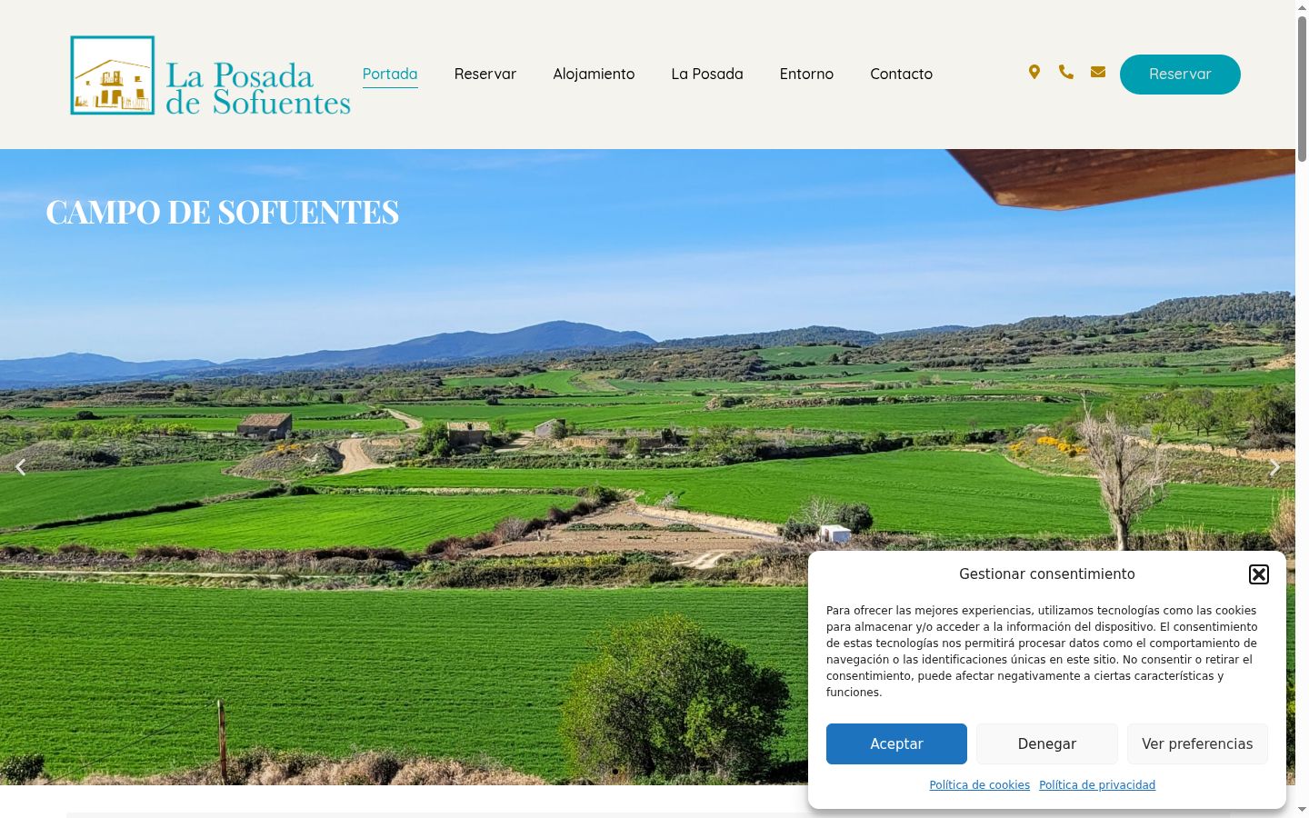 Screenshot του banner συγκατάθεσης που εμφανίστηκε πριν από οποιαδήποτε αλληλεπίδραση