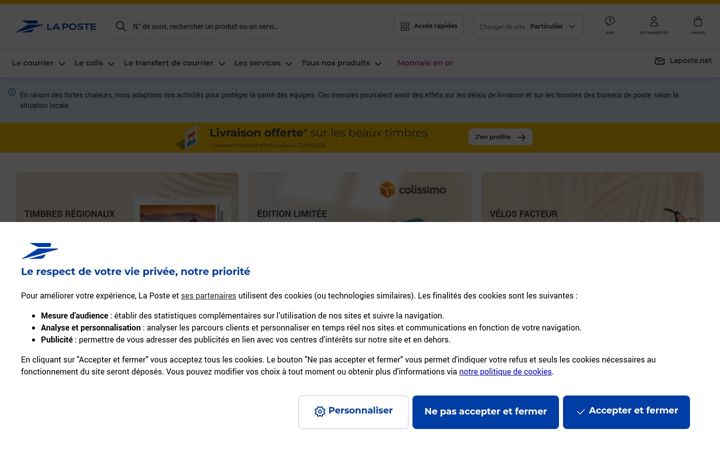 Screenshot van laposte.fr