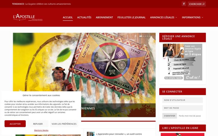 Screenshot of lapostille.fr