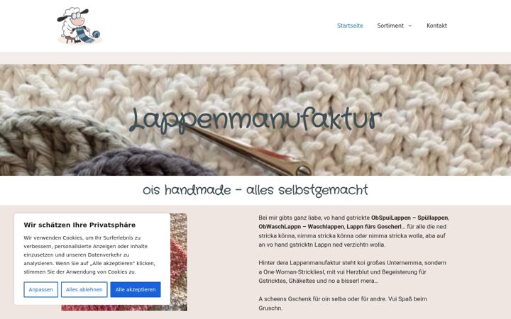 Screenshot of lappenmanufaktur.de