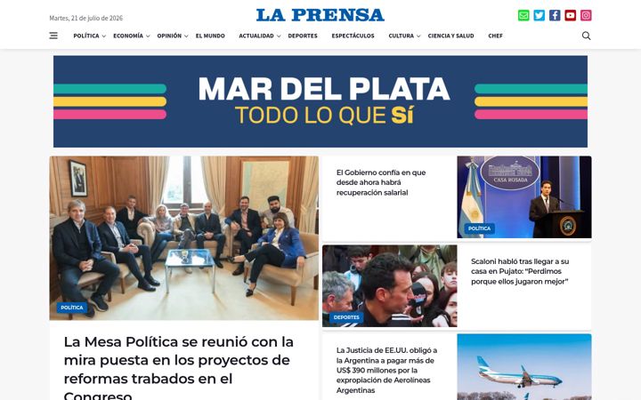 Ekrānuzņēmums no laprensa.com.ar