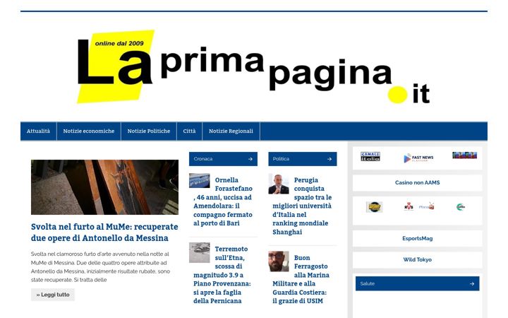 Screenshot of laprimapagina.it