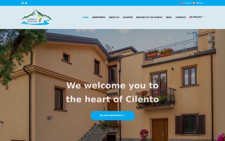 Screenshot of laprimuladipalinuro.com