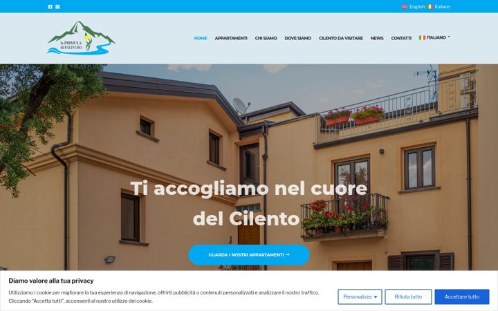 Screenshot of laprimuladipalinuro.it