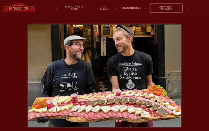 Screenshot of laprosciutteria.com