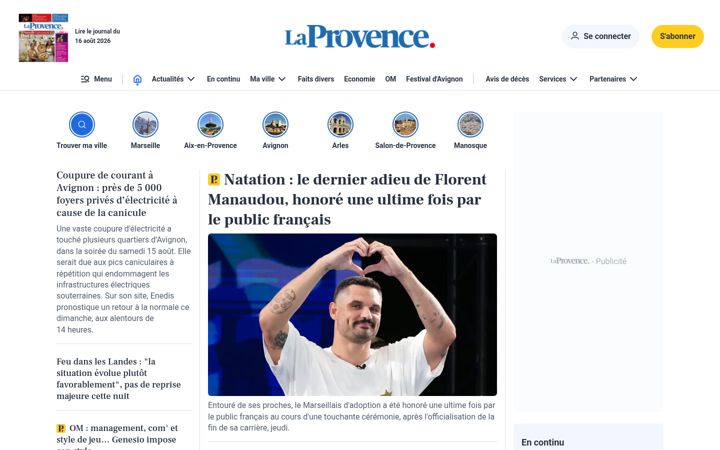 Screenshot of laprovence.com