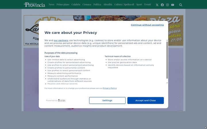 Screenshot of laprovinciakr.it