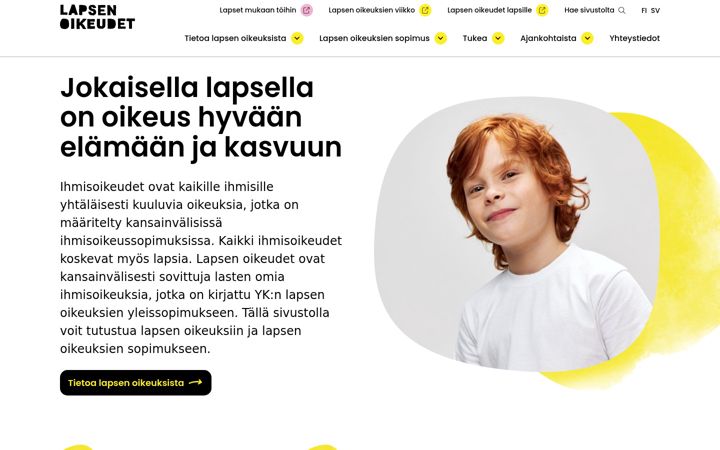 Screenshot of lapsenoikeudet.fi