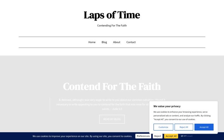 Screenshot of lapsoftime.com