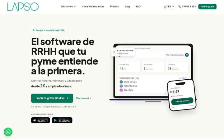 Screenshot of lapsowork.com