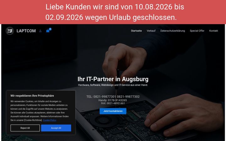 Screenshot of laptcom.de