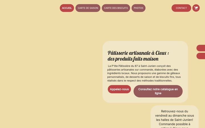 Screenshot of laptitepatissieredu87.fr
