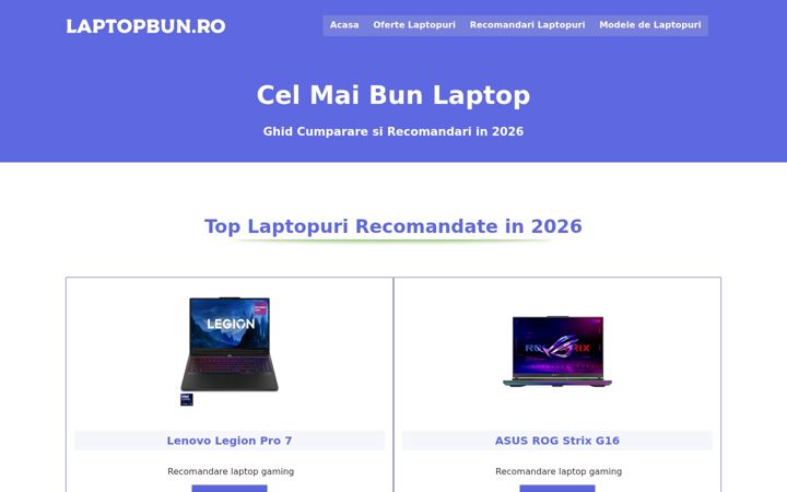 Screenshot of laptopbun.ro