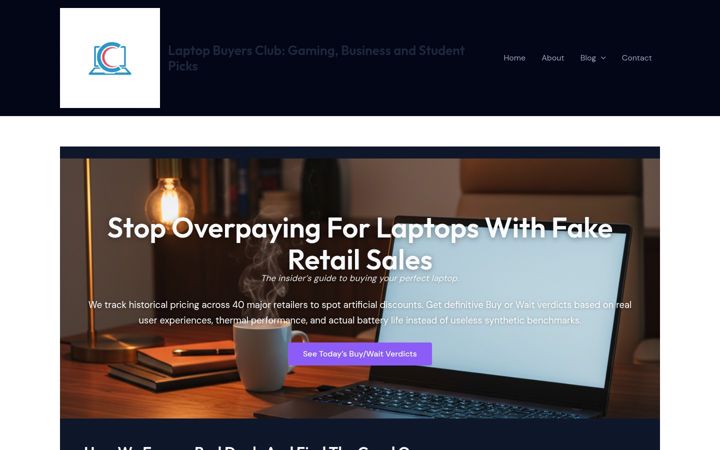 Screenshot of laptopbuyersclub.com