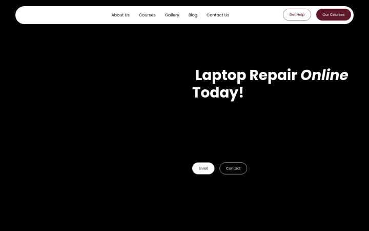Screenshot of laptoponlinetraining.com