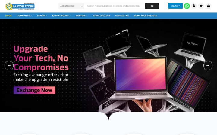 Screenshot of laptopstoreindia.com