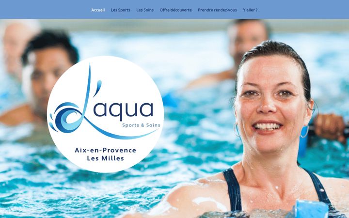 Screenshot of laquasportsetsoins.com