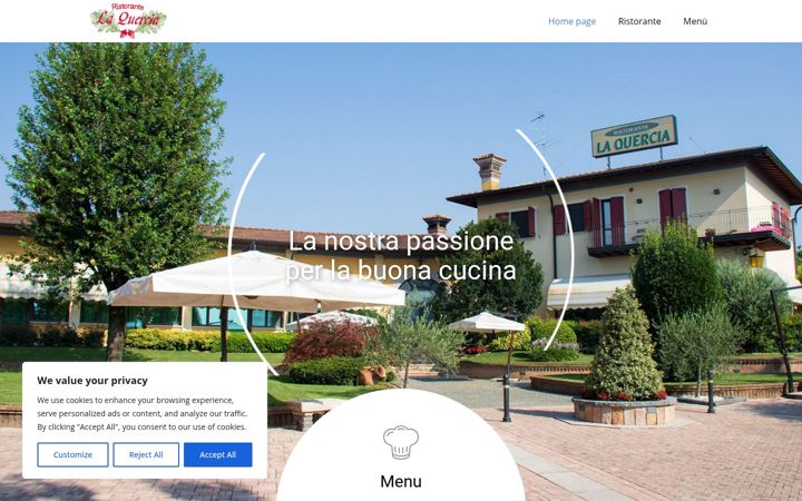 Screenshot of laquerciaristorante.com