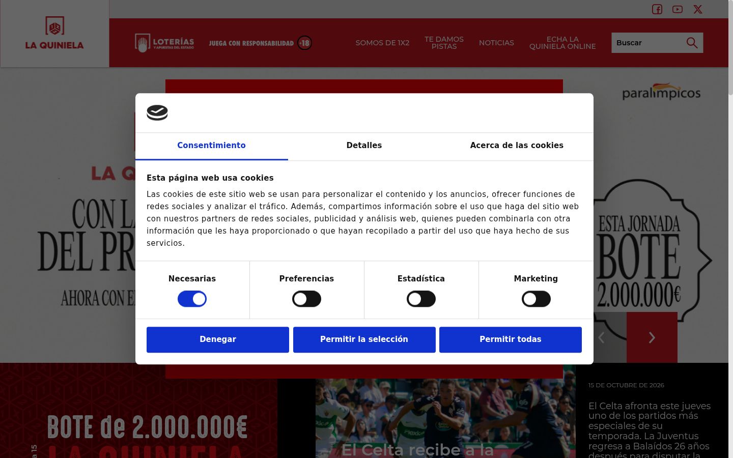 Snímka obrazovky banera súhlasu zobrazeného pred akoukoľvek interakciou