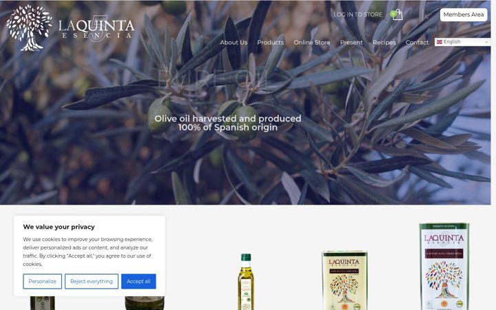 Screenshot of laquintaesencia.com