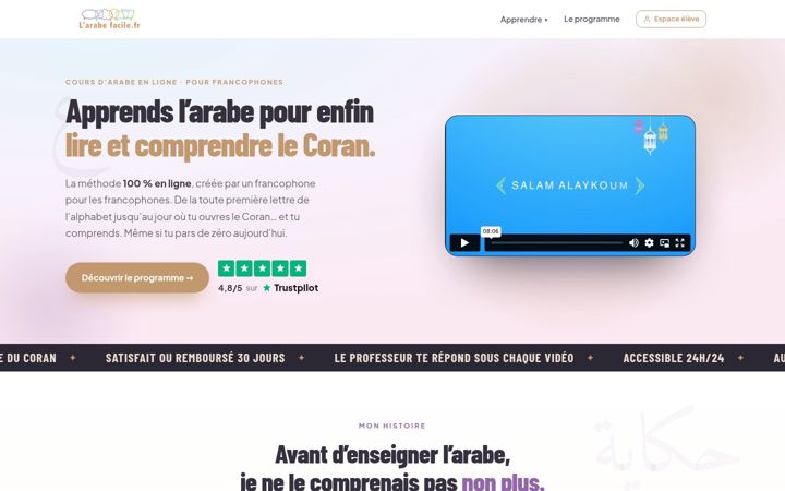 Screenshot of larabefacile.fr