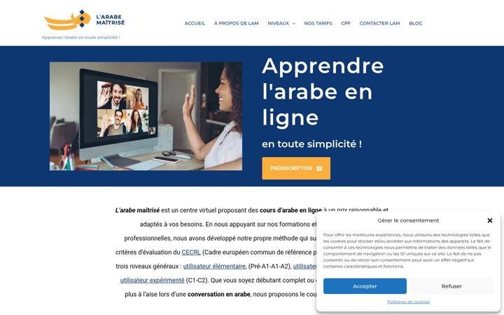 Screenshot of larabemaitrise.fr