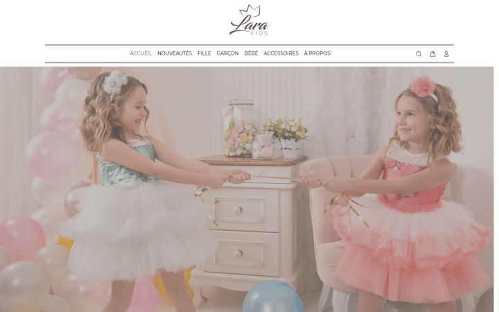 Screenshot of larakidsmode.com