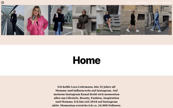 Screenshot of laralehrmann.de