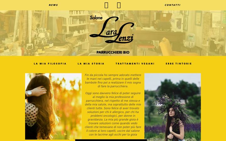 Screenshot of laralenziparrucchieribio.it