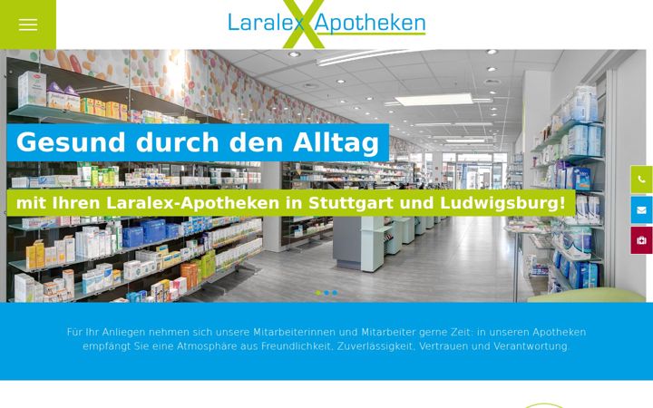 Screenshot of laralex-apotheken.de