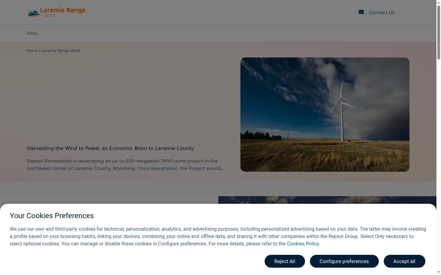 Screenshot tal-banner tal-kunsens muri qabel kwalunkwe interazzjoni