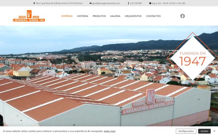 Screenshot of larangeira-almeida.pt