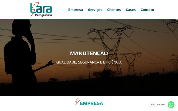 Screenshot of larareengenharia.com.br
