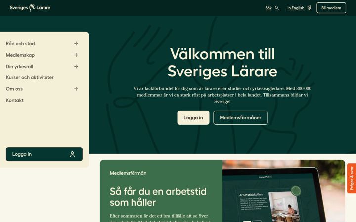 Screenshot of lararforbundet.se