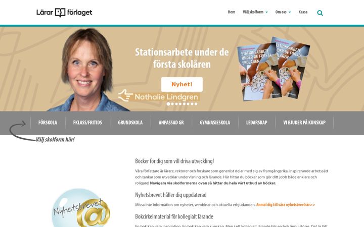 Screenshot of lararforlaget.se