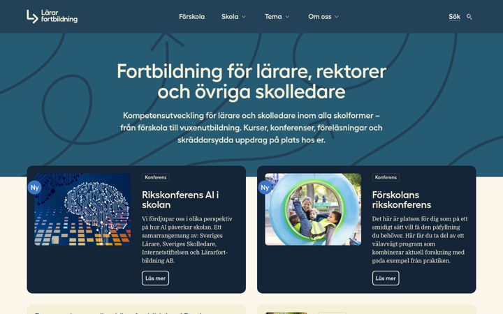 Screenshot of lararfortbildning.se