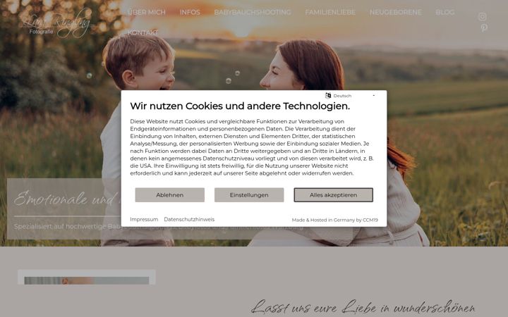 Screenshot of lararingling.de